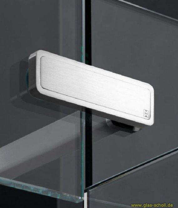 MWE Edelstahl Seitenverbinder flächenbündig Glas-Glas geschliffen