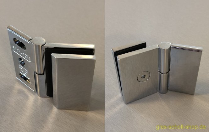 Flamea-Flinter-Nivello 100-140° VERSTELLBARER Glas-Wand Winkelverbinder glanzverchromt