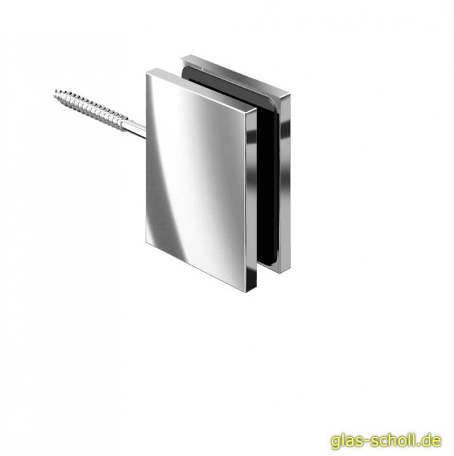 Winkelverbinder Glas-Wand 90° OHNE WINKELLASCHE Edelstahlfinish PVD