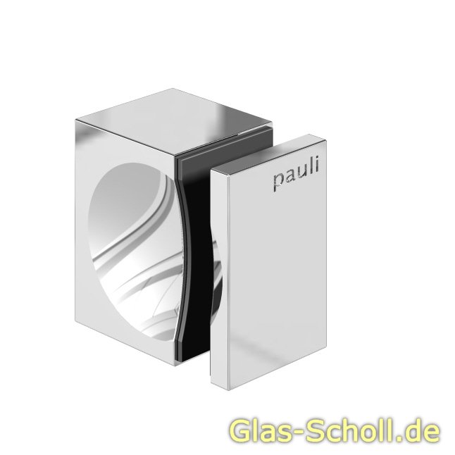 einseitiger Türgriff (eckig) für Lochbohrung 14 mm glanzverchromt