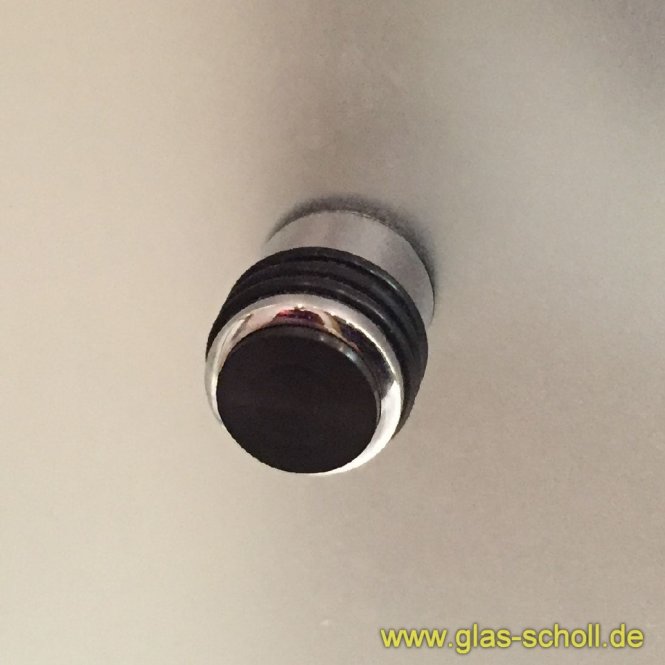 einseitiger Türgriff mit einseitigem Puffer+Gummiringen d=30 Lochbohrung 14mm MS7 glanzverchromt