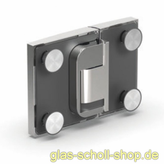 Pavone flächenbündiges Hebe-Senk-Pendeltürband Glas-Glas 180° glanzverchromt DIN-Rechts