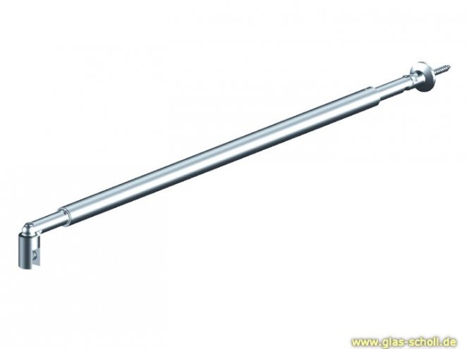 flexibel Stabistange rund 780-940 mm (verstellbar) genial für Dachschräge glanzverchromt (MS7)