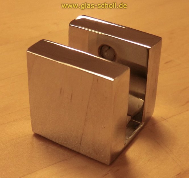 eckiger Boden-/Deckenklemmhalter Quadrat DIESER ARTIKEL LÄUFT AUS glanzverchromt