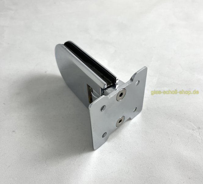 Romana Glas-Wand 90° Pendel Duschtürband beidseitige Anschraubplatte Glanzchrom PAAR/2Stück SONDERPOSTEN glanzverchromt