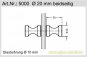 beidseitiger Türgriff d=20mm für Lochbohrung 10mm glanzverchromt