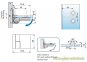 Nivello+ 90° Glas-Wand LINKS Hebe-Senk INNENBEFESTIGUNG flächenbündig Anschlag glanzverchromt