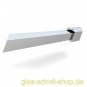 schräger 45° Wandadapter für quadr. Stabilisierungsstange 15x15 GLAS-WAND glanzverchromt