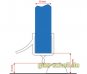 unteres SONDER-Wasserabweisprofil mit hoher 135° Lippe und EXTRA kurzer Dichtlippe nach unten (1000mm) für 8mm 