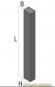 eins. selbstkl. Stilgriff 150x12x17/8/4 (Stk) Edelstahl matt gebürstet h=17mm