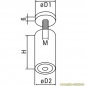 Abstandhalter d=11,7 mm wa=40 mm 12mm