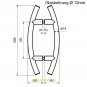 beidseitiger Edelstahl Duschtürgriff hochglanzpoliert d=19 mm für 12 mm Glas 