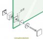 Edelstahl Glasadapter quadratisch gebürstet für vertikale Glasbefestigung von Ganzglasgeländern 