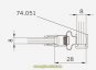 Magnetprofil 90° für Pendeltüren (2500mm) Duschdichtung für 6-8mm Glas 