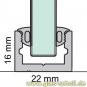 Boden-Wand-Profil mit Silikonband (U-Profil) silber matt