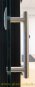 Rundrohr-Edelstahl-Stossgriff mit einseitig eckiger Griffmuschel (Edelstahl) 