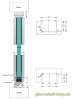 Artikelbild 3 des Artikels “Luno-Modesta Duschpendeltürbeschlag Glas-Boden/ Glas-Decke 360° für 6-12 mm Glas glanzverchromt“