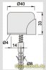 Artikelbild 3 des Artikels “Türpuffer, für Innentüren d=40mm neusilber eloxiert Bodenmontage weiß“