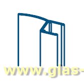 Mitteldichtprofil mit langer Weichlippe (2500mm) Duschdichtung 6-8mm Glas - ÜBERLÄNGE 