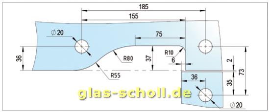 Winkel Oberlichtbeschlag PT 40 Edelstahl gebürstet
