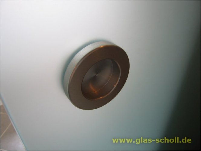 einklebbare Leichtmetall-Griffmuschel d=70 für Loch 50mm EV1 silber matt