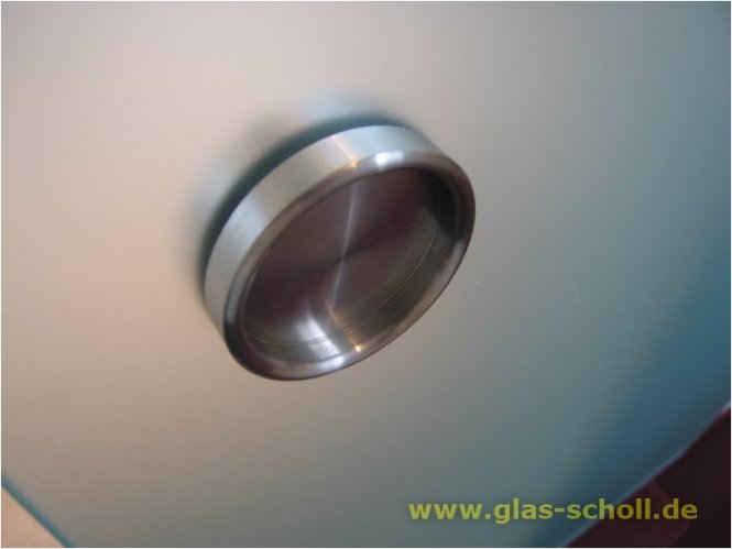 einseitige aufklebbare Edelstahl Griffmuschel d=60 (Stk kein Paar) Edelstahl geschliffen