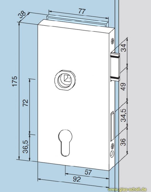 DORMA Junior Office Classic Schlosskasten 