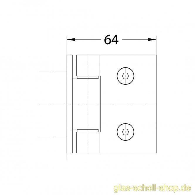 Wellness Glas-Wand 90Grad Duschtürband  (nach innen hin öffnend) glanzverchromt