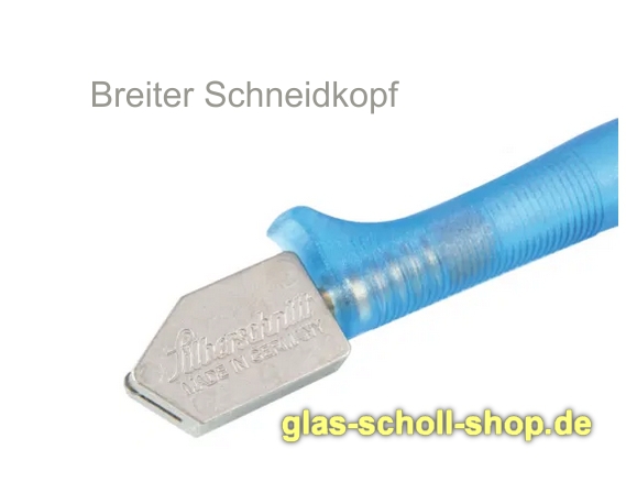 Silberschnitt® Öl-Glasschneider mit Öltank Kunststoff 3-12mm Drehbarer Schneidkopf 