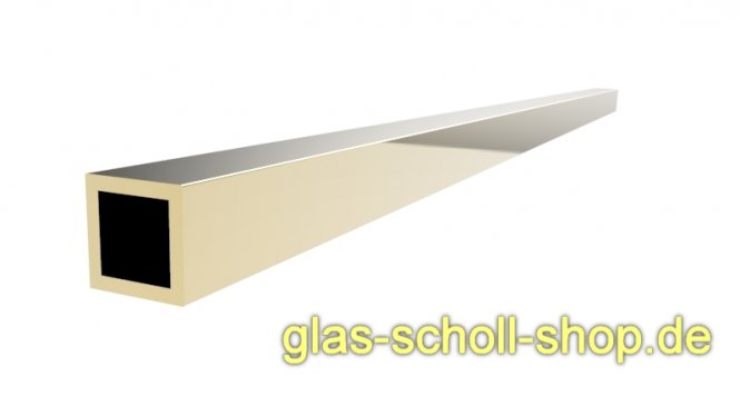 quadratisches Vierkantrohr 15x15 für Stabistangen 0,46 m Alu-spezialgebeizt-glanzeloxiert