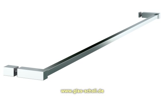 Handtuchhalter ECKIG mit innerem Griff für Montage im Glas 1000 mm (kürzbar) glanzvernickelt