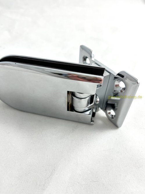 Romana Glas-Wand 90° Pendel Duschtürband beidseitige Anschraubplatte Glanzchrom PAAR/2Stück SONDERPOSTEN glanzverchromt