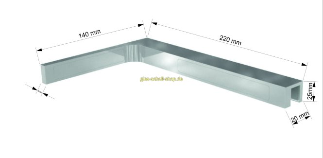 Stabilisierungswinkel für Glasduschen rechts - glanzverchromt