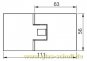 Flamea 180° Glas-Glas Pendel-Duschtürband glanzverchromt