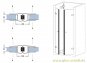 fluchtendes Magnetprofil 180° (2010mm) stumpfe Mittel-Duschdichtung für 6-8mm Glas 