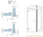 Eckanschlagprofil 90° (2500mm) Duschdichtung für 6-8mm Glas - ÜBERLÄNGE 