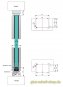 Luno-Modesta Duschpendeltürbeschlag Glas-Boden/ Glas-Decke 360° für 6-12 mm Glas glanzverchromt