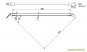 quadratische 45° Stabilisierungsstange GLAS-WAND l=460 glanzverchromt (MS7)