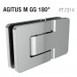 MWE Agitus-M Pendeltürband 180° Glas-Glas fluchtend Edelstahl geschliffen