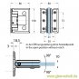 ChaletPT Pendeltürband Glas-Wand MIT Feststellung 90° glanzverchromt