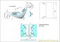 Papillon 135° Glas-Glas Duschtür-Anschlagband (keine Magnettechnik) mattverchromt