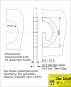 Design G-Edelstahl-Griffmuschel mit Innenrundung für 8mm