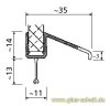 Artikelbild 4 des Artikels “unteres Wasserabweisprofil mit grosser 135° Lippe (1000mm) Duschdichtung für 6-8mm Glas “