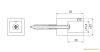 Artikelbild 4 des Artikels “stumpfer 90° Wandadapter für quadr. Stabilisierungsstange 15x15 GLAS-WAND glanzverchromt“