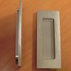 Artikelbild 4 des Artikels “einklebbare eckige Design Edelstahl Griffmuschel beidseitig 40 x 100 mm für 8-12 mm Materialstärke “