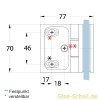 Artikelbild 4 des Artikels “Wellness Premium DIN links Glas-Wand 90Grad Duschtürband  (nach innen hin öffnend) glanzverchromt“