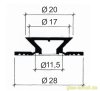 Artikelbild 4 des Artikels “dezenter flächenbündiger Punkthalter B-5206011 transparent 6-8 mm“