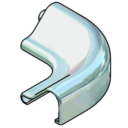 Eckverbinder 90 Grad für unteren geraden Schwallschutz SILBER GLÄNZEND Duschdichtung 