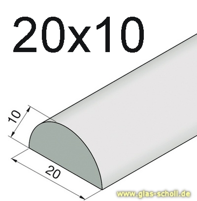 unterer gerader 10mm Acrylstab klar durchsichtig  (2000 mm) Schwallschutz/Duschdichtung 