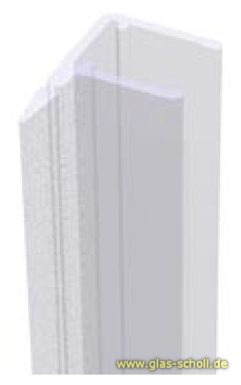 Dichtprofil 11mm für Schiebetüren mit Lippe (2500mm) Duschdichtung 6-8mm Glas -ÜBERLÄNGE 